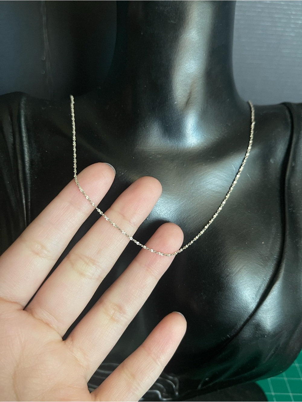 Dainty ropes twisted sterling silver necklace needs polishing 20 inch
